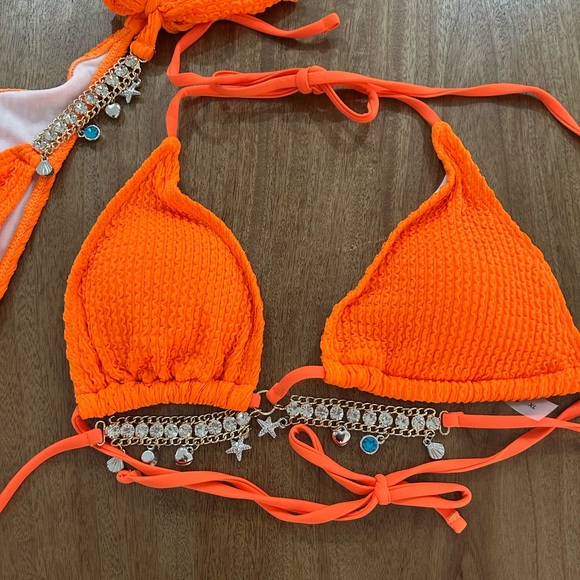 SHEIN Bright Orange Bikini Set - Picture 3 of 12